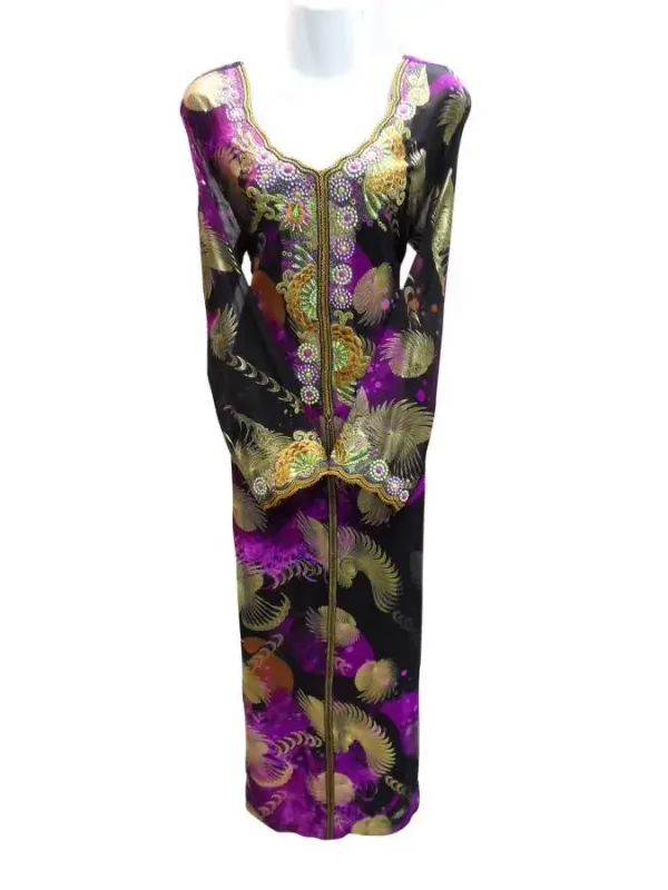Picture of White Georgette Kaftan Dress for Women - Look 11342