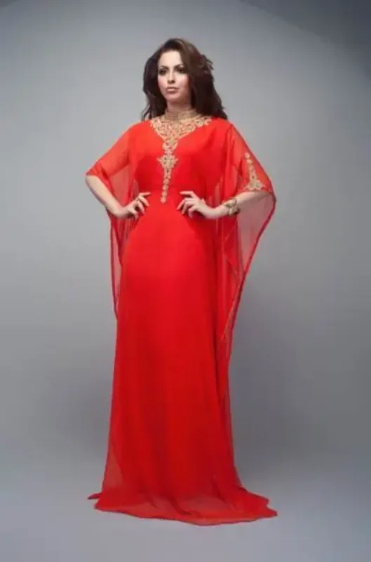 Picture of Radhe Designer Multicolor Georgette Kaftan Dress for Women - F5936