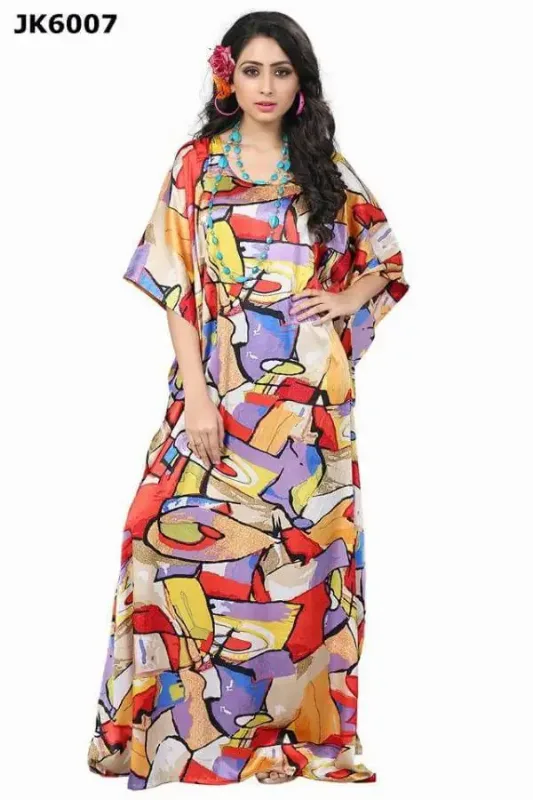 Picture of Radhe Designer Multicolor Georgette Kaftan Dress for Women - F3490