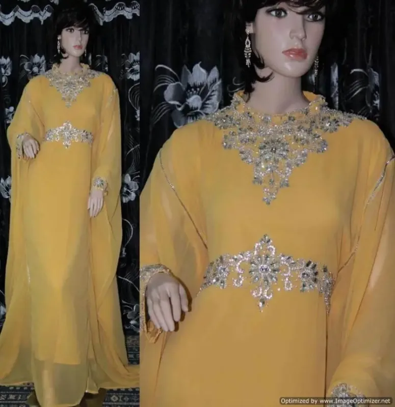 Picture of Radhe Designer Black Georgette Kaftan Dress for Women - F6838