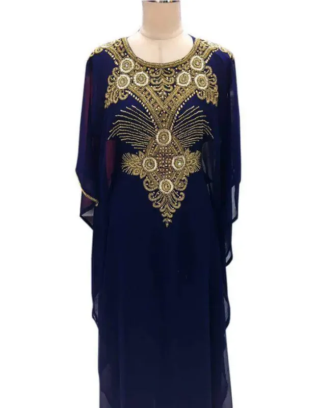 Picture of Radhe Designer Black Georgette Kaftan Dress for Women - F2101