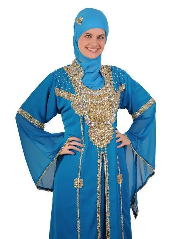 Picture of Radhe Designer Multicolor Georgette Kaftan Dress for Women - F5953