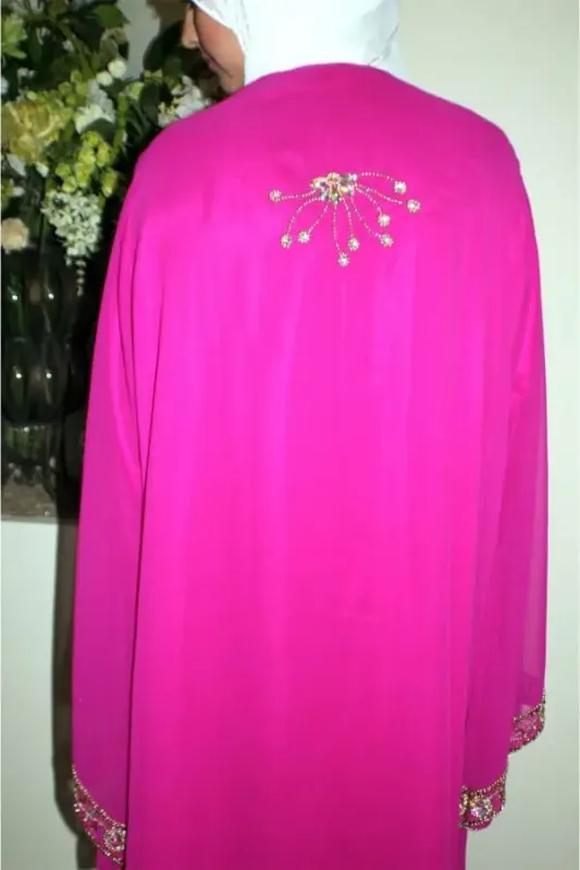 Picture of Radhe Designer Pink Cotton Kaftan Dress for Women - F6092