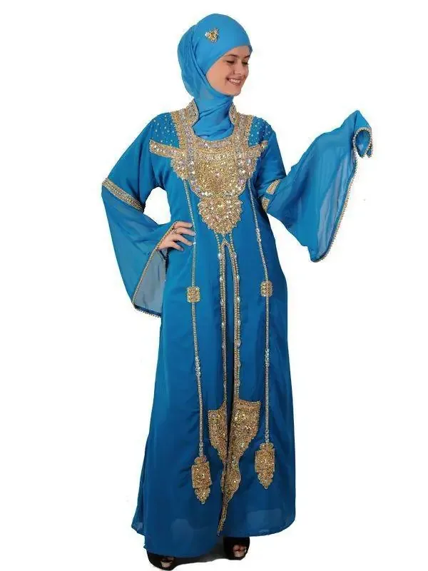 Picture of Radhe Designer Multicolor Georgette Kaftan Dress for Women - F5965