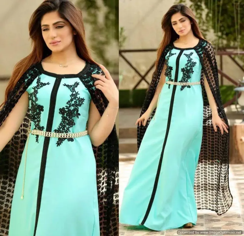 Picture of Radhe Designer Multicolor Georgette Kaftan Dress for Women - F10587