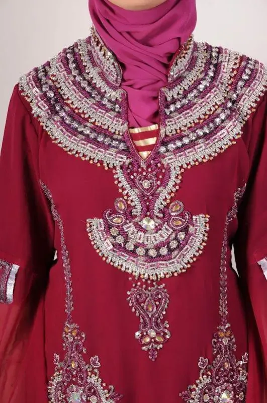 Picture of Radhe Designer Multicolor Georgette Kaftan Dress for Women - F6089