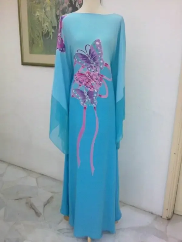 Picture of Radhe Designer Yellow Georgette Kaftan Dress for Women - F5986