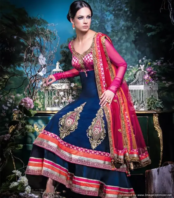 Picture of Radhe Designer Yellow Georgette Kaftan Dress for Women - F6003