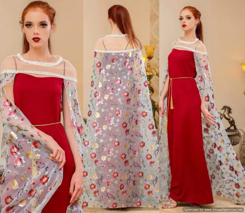 Picture of Radhe Designer Multicolor Georgette Kaftan Dress for Women - F10698