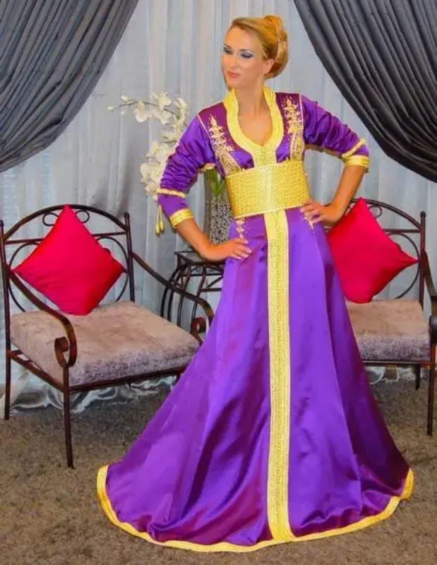 Picture of Black Georgette Kaftan Dress for Women - Look 11438