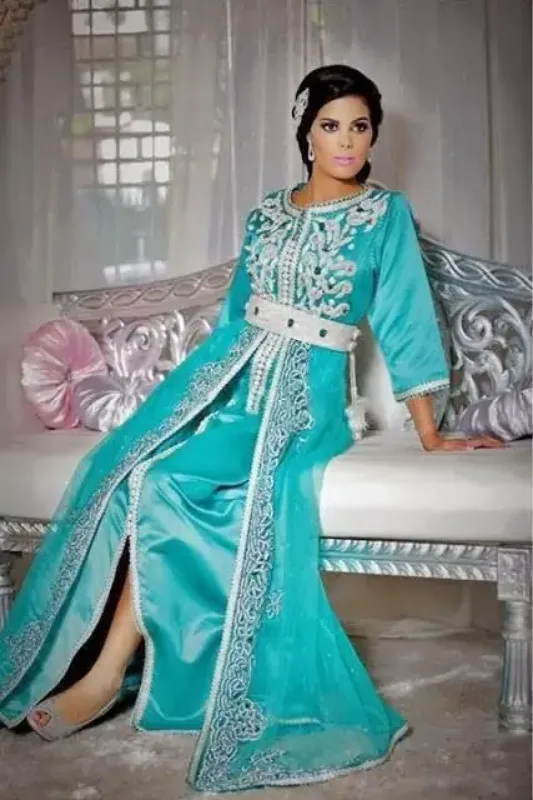 Picture of Multi Color Georgette Kaftan Dress for Women - Look 11450