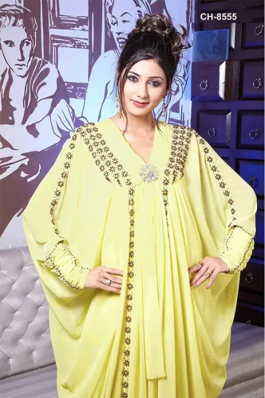 Picture of Multi Color Georgette Kaftan Dress for Women - Look 11458