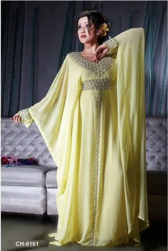 Picture of Radhe Designer Multicolor Georgette Kaftan Dress for Women - F6068