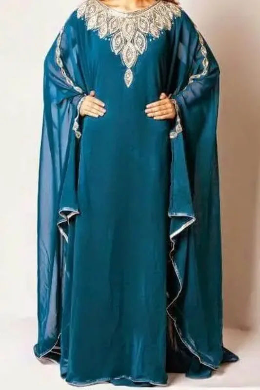 Picture of Radhe Designer Multicolor Georgette Kaftan Dress for Women - F6085