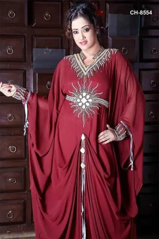 Picture of Radhe Designer Multicolor Georgette Kaftan Dress for Women - F6083