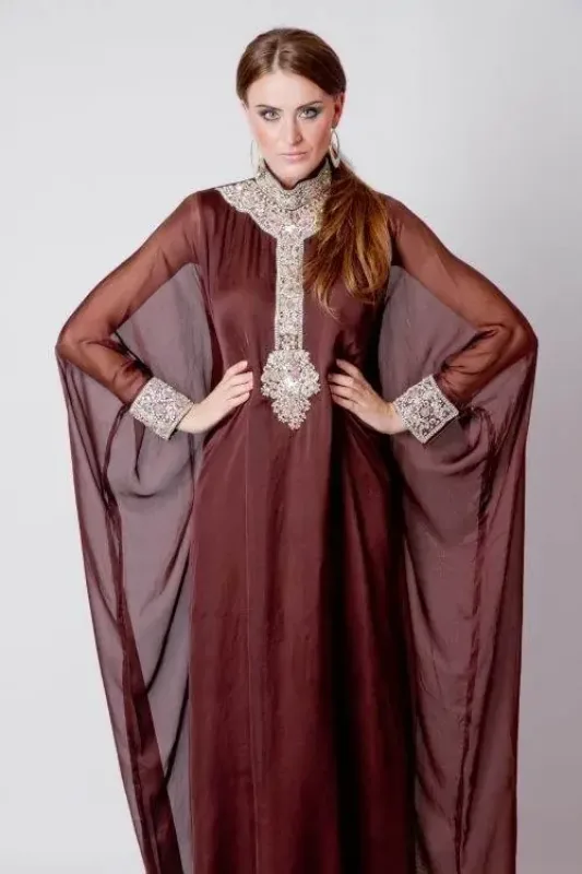 Picture of Multi Color Georgette Kaftan Dress for Women - Look 11486