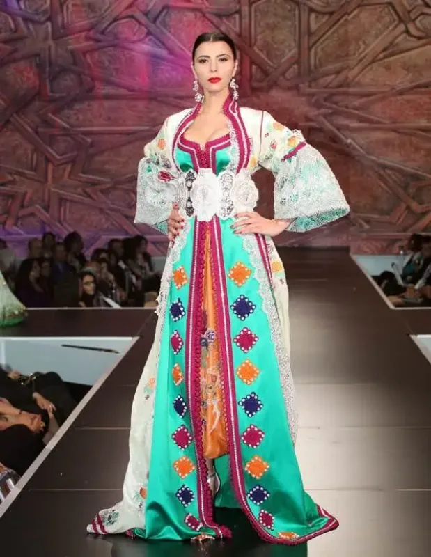 Picture of Radhe Designer Multicolor Georgette Kaftan Dress for Women - F6895