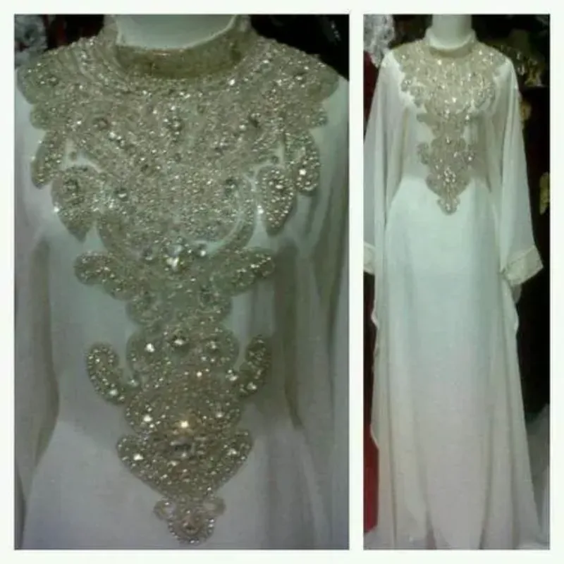 Picture of Radhe Designer White Georgette Kaftan Dress for Women - F6909