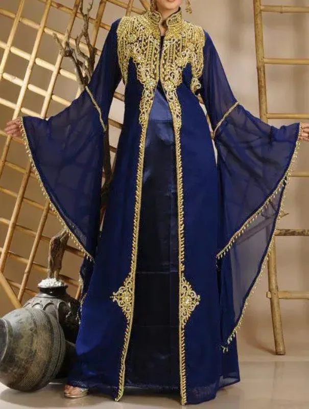Picture of Radhe Designer Multicolor Georgette Kaftan Dress for Women - F6914