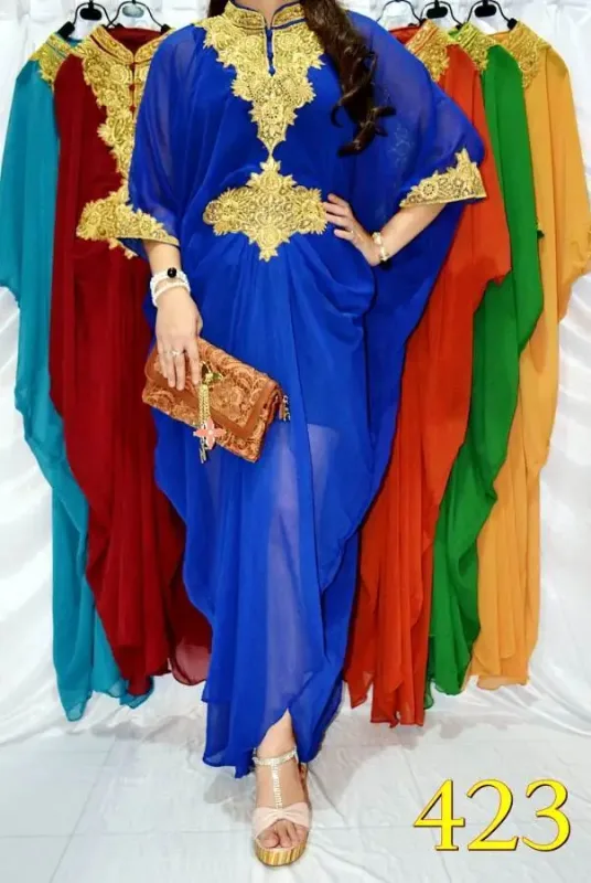 Picture of Radhe Designer Multicolor Georgette Kaftan Dress for Women - F6878