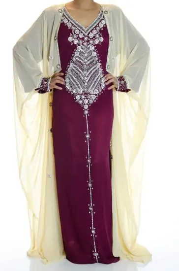 Picture of wedding gown detachable train,abaya,jilbab,kaftan dress