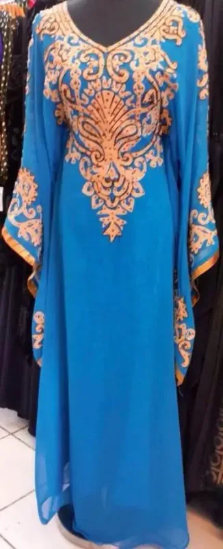 Picture of Multi Color Georgette Kaftan Dress for Women - Look 11524
