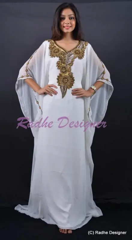 Picture of Radhe Designer Multicolor Georgette Kaftan Dress for Women - Y1162