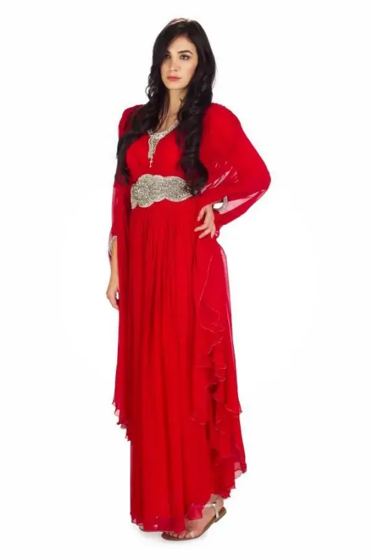 Picture of Multi Color Georgette Kaftan Dress for Women - Look 11526