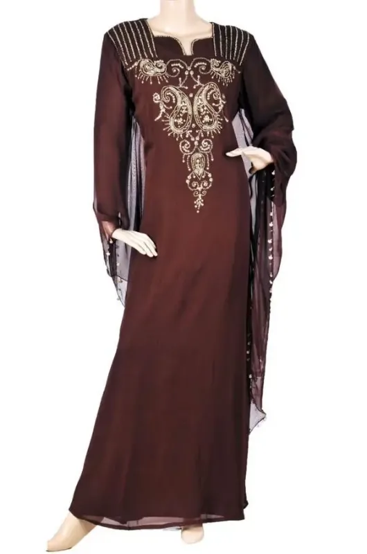Picture of Multi Color Georgette Kaftan Dress for Women - Look 11530