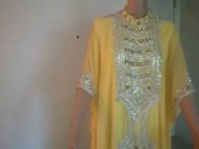 Picture of Purple Georgette Kaftan Dress for Women - Look 11540