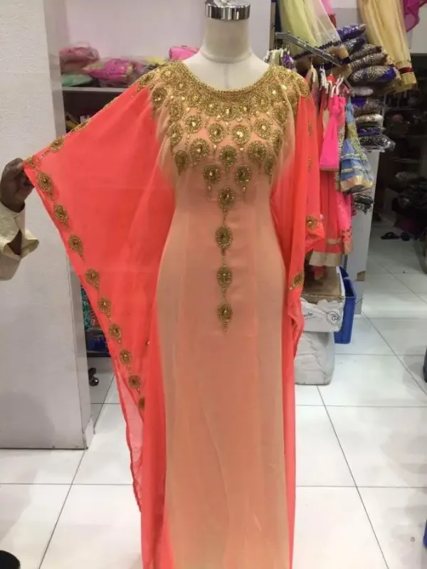 Picture of Radhe Designer Multicolor Georgette Kaftan Dress for Women - F1702