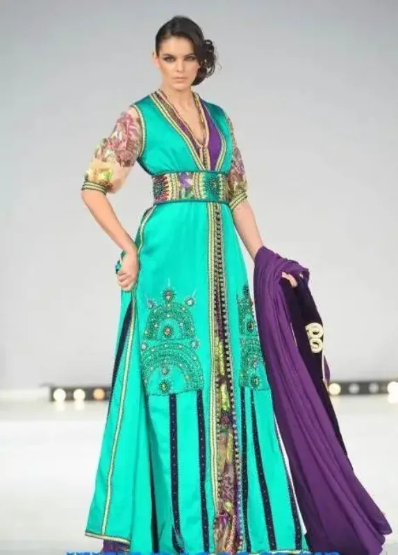 Picture of Radhe Designer Multicolor Georgette Kaftan Dress for Women - F10089