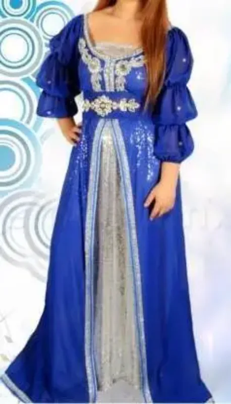 Picture of Radhe Designer Blue Georgette Kaftan Dress for Women - F6984