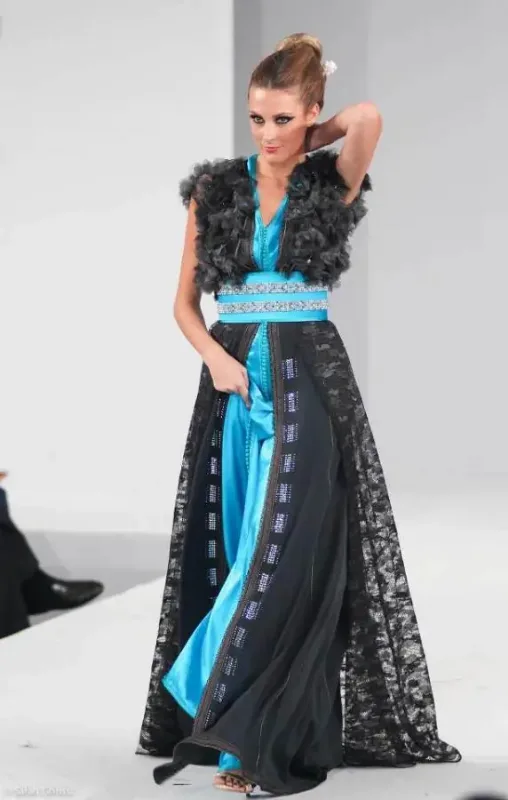 Picture of Radhe Designer Blue Georgette Kaftan Dress for Women - F5797