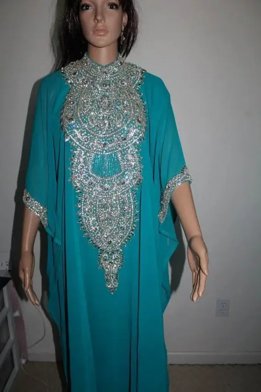 Picture of Radhe Designer Blue Georgette Kaftan Dress for Women - F7001