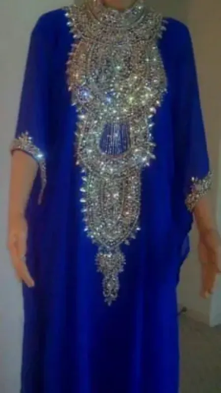 Picture of Radhe Designer Multicolor Georgette Kaftan Dress for Women - F7004