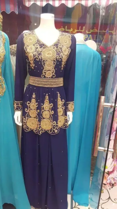 Picture of Multi Color Georgette Kaftan Dress for Women - Look 11596
