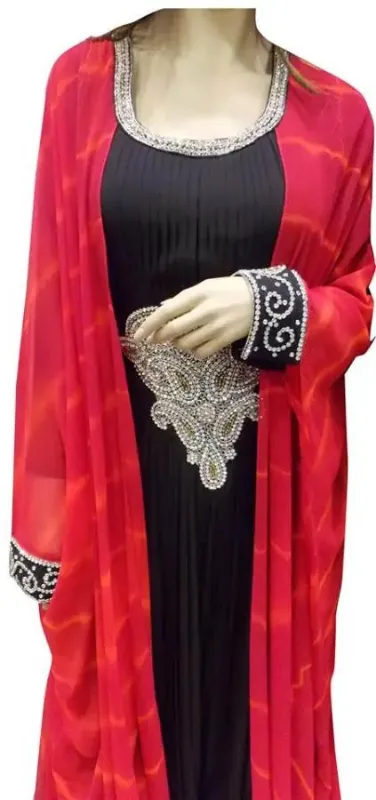 Picture of Radhe Designer White Georgette Kaftan Dress for Women - F9946
