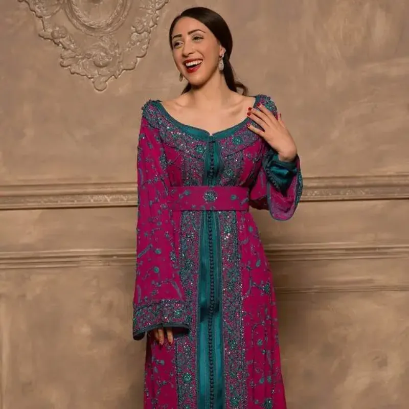Picture of Radhe Designer Multicolor Georgette Kaftan Dress for Women - F5761