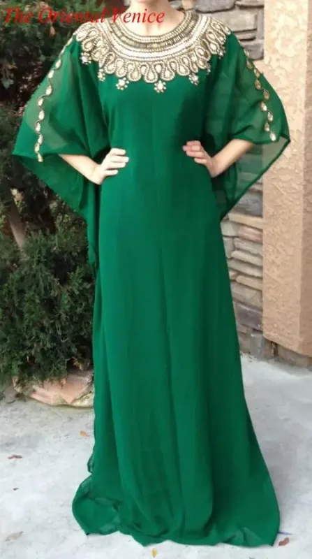 Picture of Multi Color Georgette Kaftan Dress for Women - Look 11614