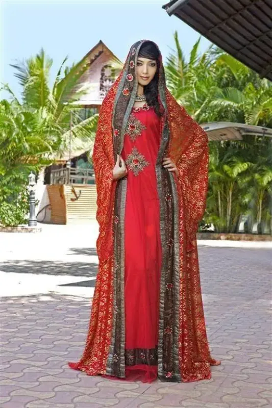Picture of Radhe Designer White Georgette Kaftan Dress for Women - F5801