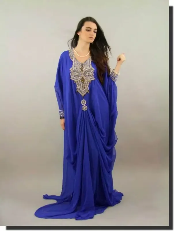 Picture of Radhe Designer Pink Cotton Kaftan Dress for Women - F5837