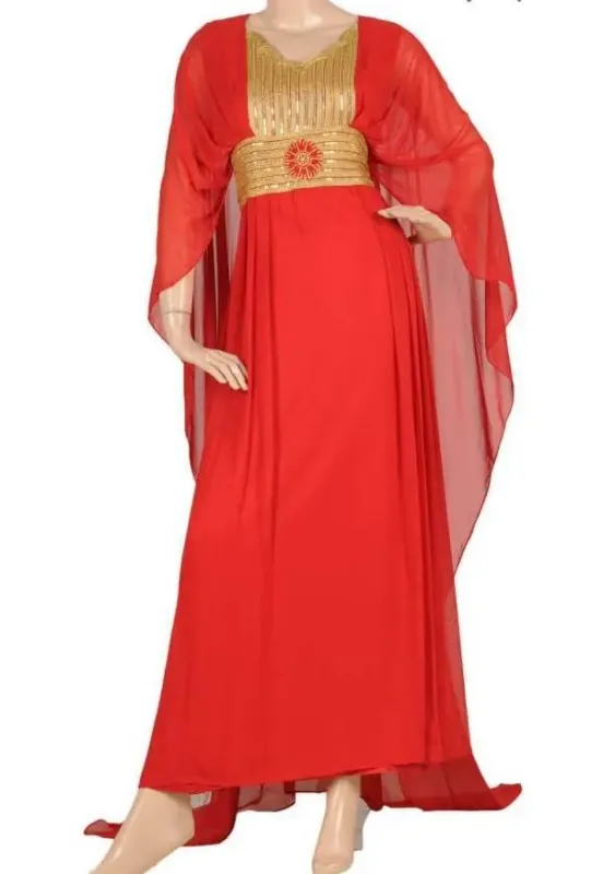 Picture of Radhe Designer Pink Cotton Kaftan Dress for Women - F10424