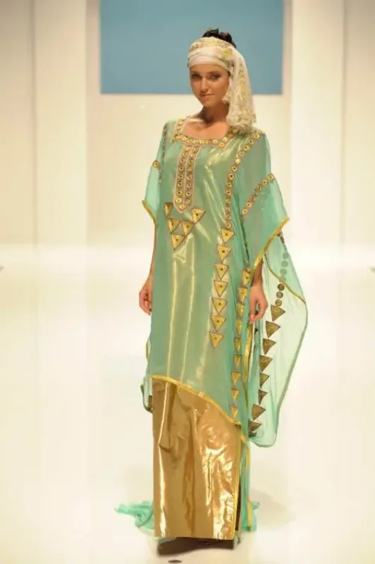 Picture of Multi Color Georgette Kaftan Dress for Women - Look 11668