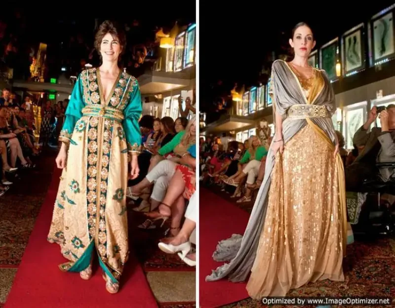 Picture of Multi Color Georgette Kaftan Dress for Women - Look 11674