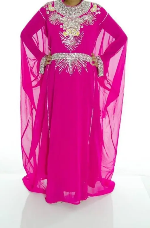 Picture of Radhe Designer Purple Georgette Kaftan Dress for Women - F5874