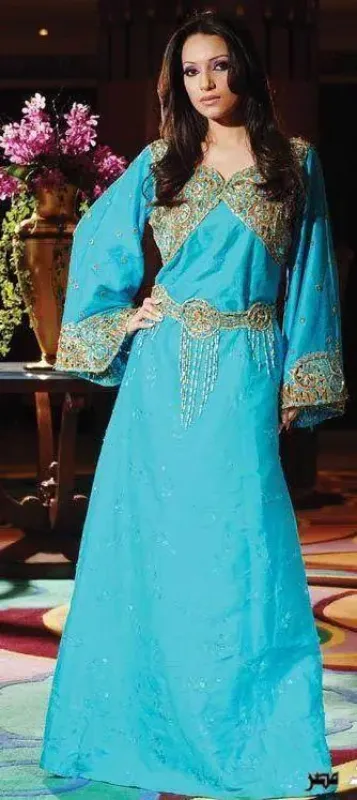 Picture of Radhe Designer Black Georgette Kaftan Dress for Women - F5883