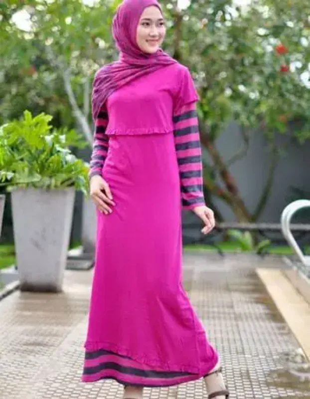 Picture of Blue Georgette Kaftan Dress for Women - Look 11694