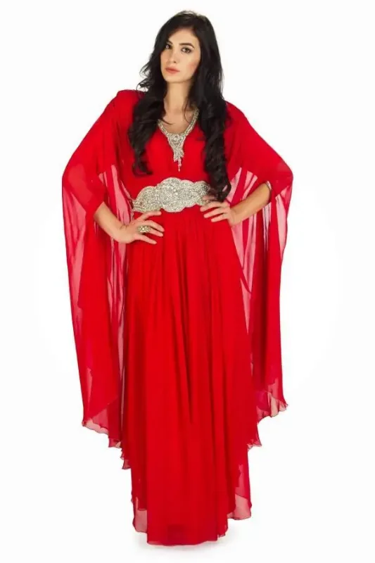 Picture of Radhe Designer Multicolor Georgette Kaftan Dress for Women - F6930