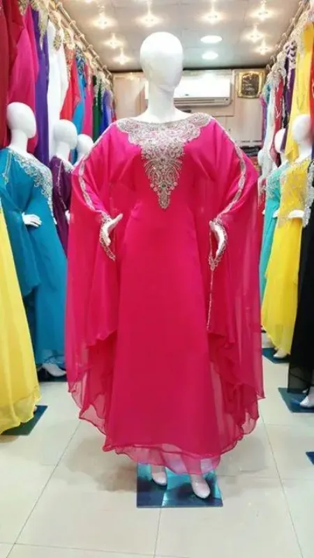 Picture of Purple Georgette Kaftan Dress for Women - Look 11706